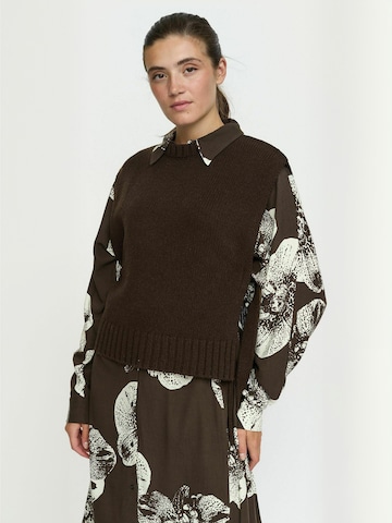 Gilet ' SRTemo ' Soft Rebels en marron : devant