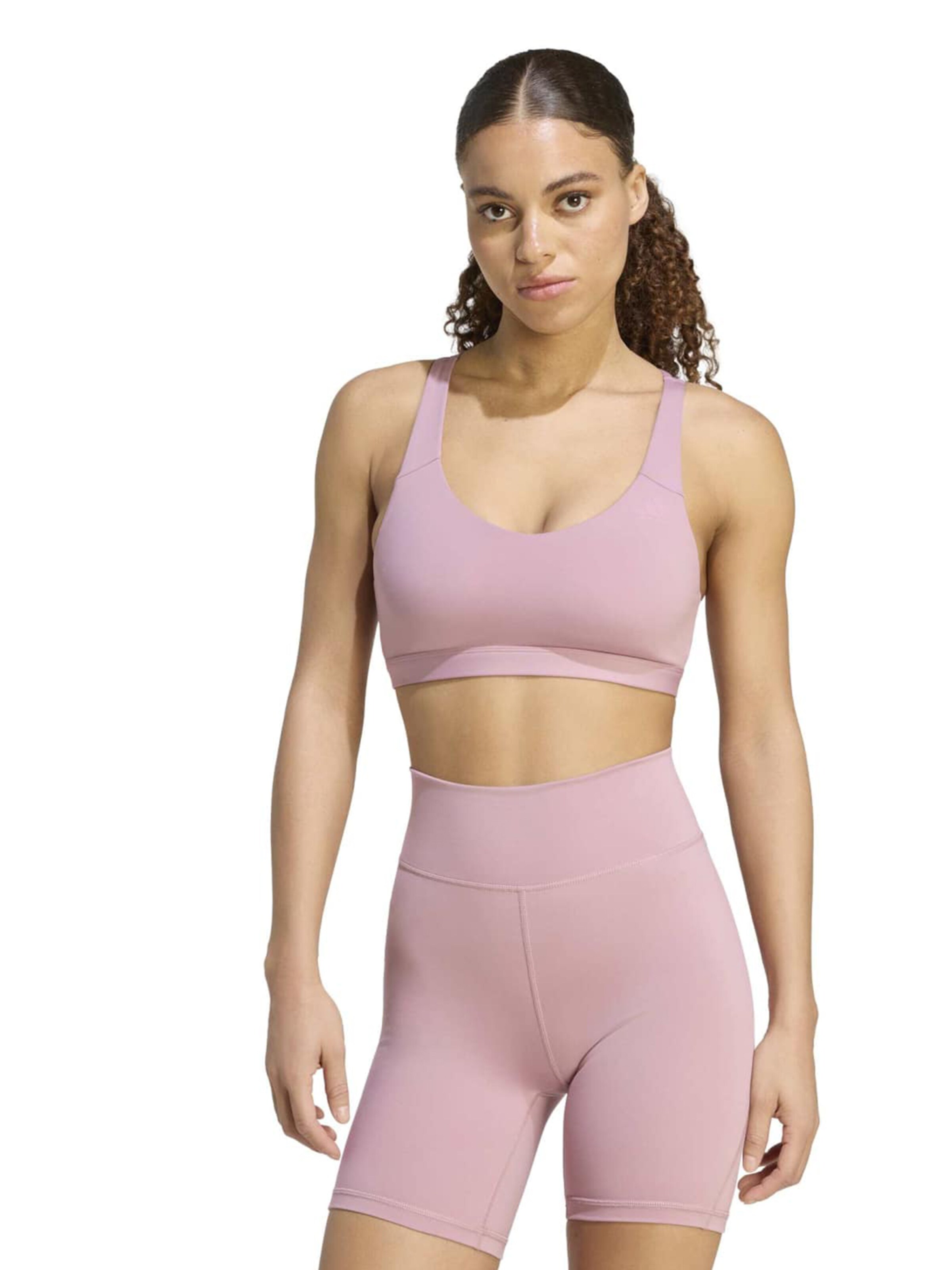 Bustier Soutien-gorge de sport 'ALL ME ESS' ADIDAS PERFORMANCE en violet : devant