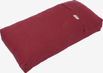 YOGISTAR.COM Pillow in Red: front