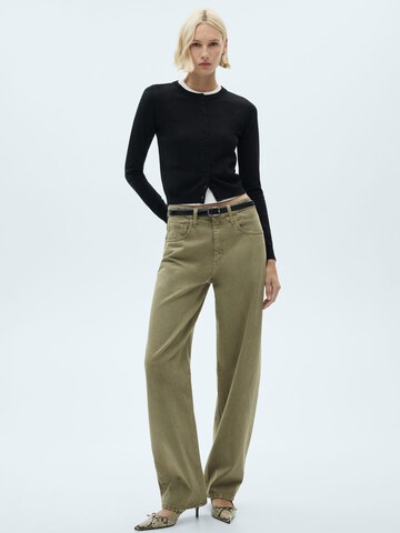 MANGO Knit cardigan 'PESTO' in Black