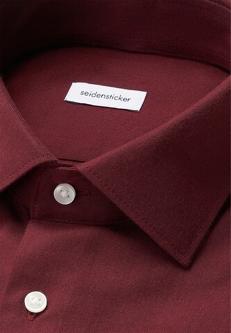 SEIDENSTICKER Slim fit Business shirt ' Schwarze Rose ' in Red