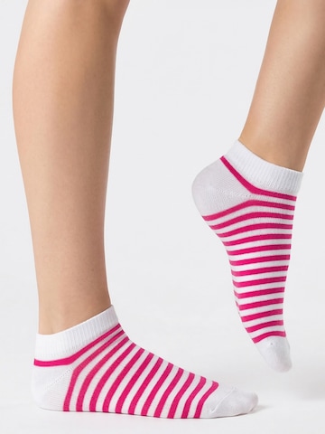 footstar Ankle Socks 'Ringel' in Pink