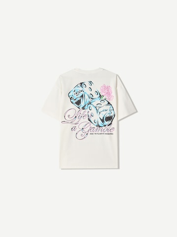Bershka Тениска в бяло