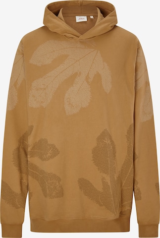 s.Oliver Men Big Sizes Sweatshirt in Brown: front