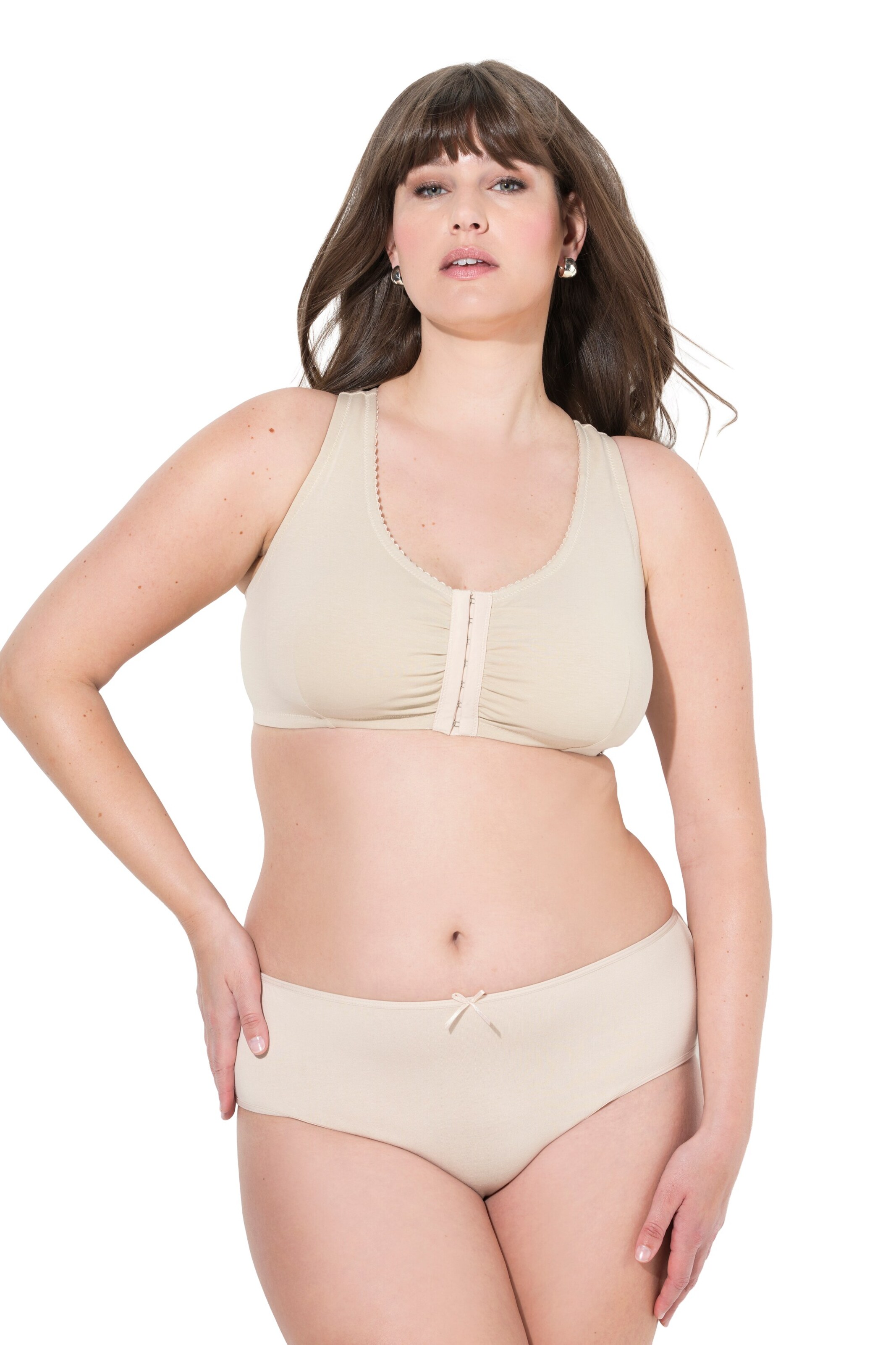 Ulla Popken Bustier BH in Beige: voorkant