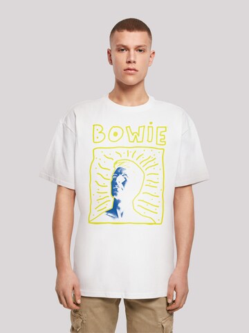 T-Shirt 'David Bowie Rock Music Band 90s' F4NT4STIC en blanc : devant