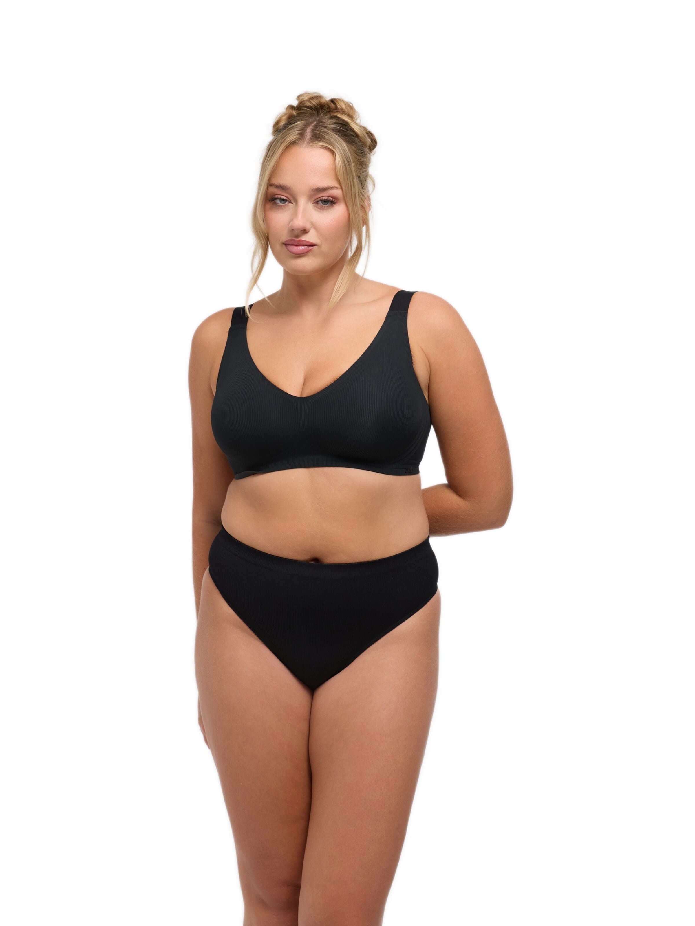 cfab Pienentävät Pienentävät rintaliivit 'Rib Comfort Minimizer BH' värissä musta