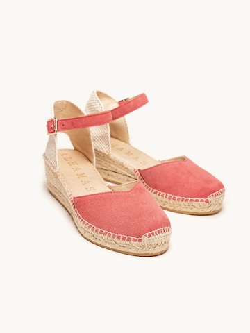 Alhamas - Sandalias con hebilla 'Alpargata Cuña 5 cm' en rosa