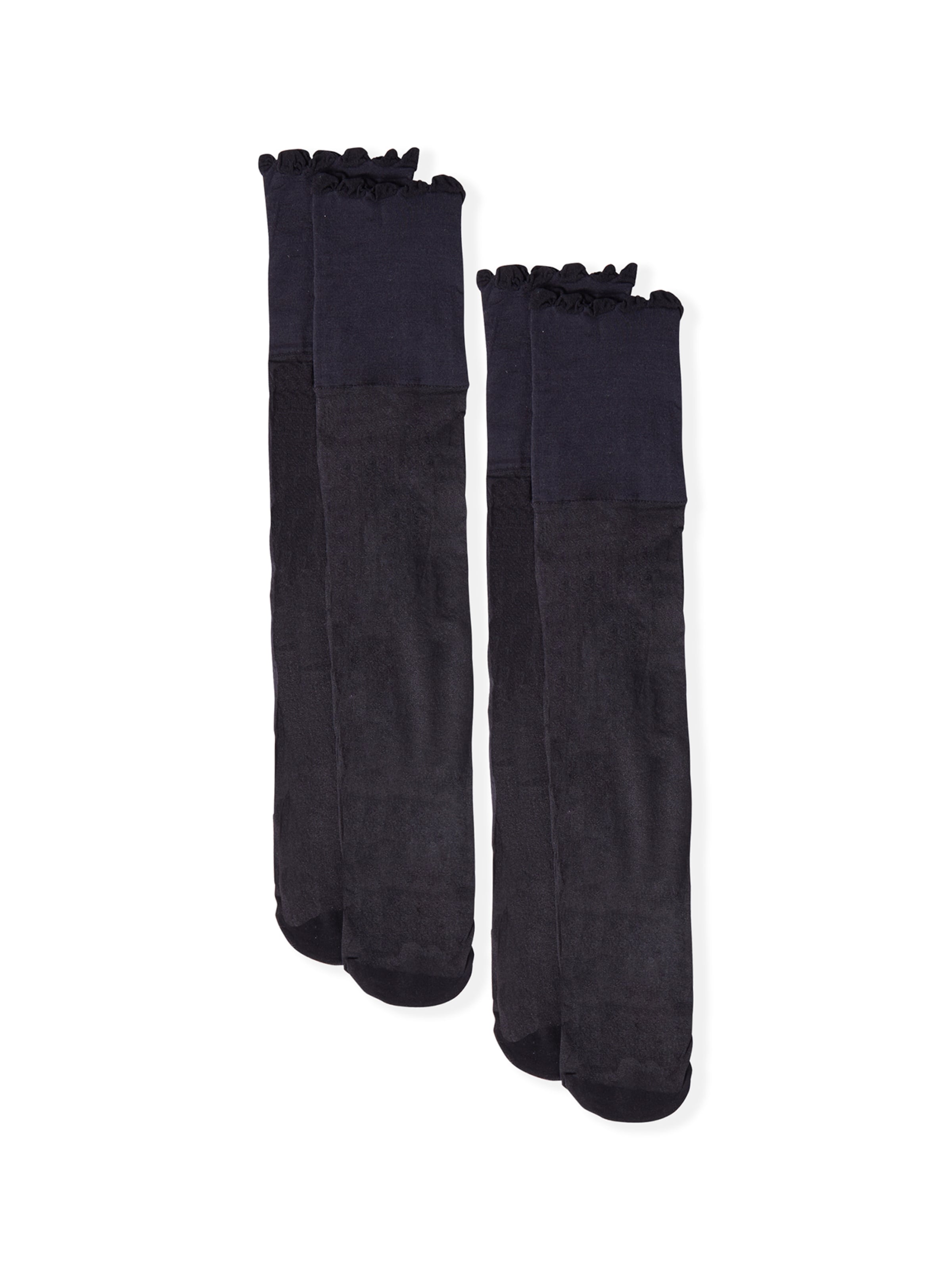 ETAM Knee High Socks in Black: front