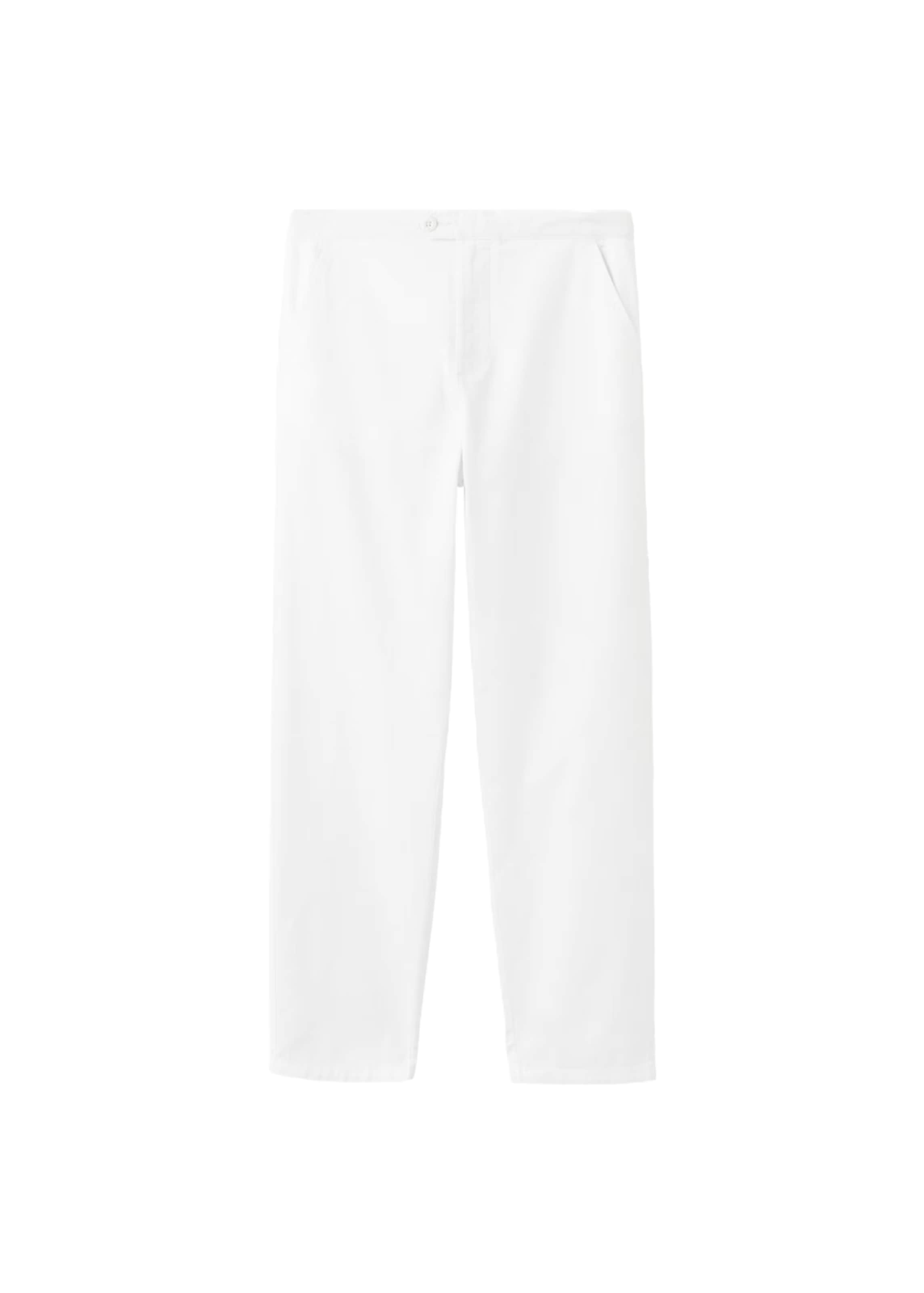 MANGO TEEN Regular Pants 'Dartoff' in White: front