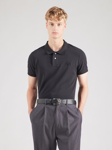 19V69 ITALIA Poloshirt 'Emilio' in Schwarz: Vorderseite