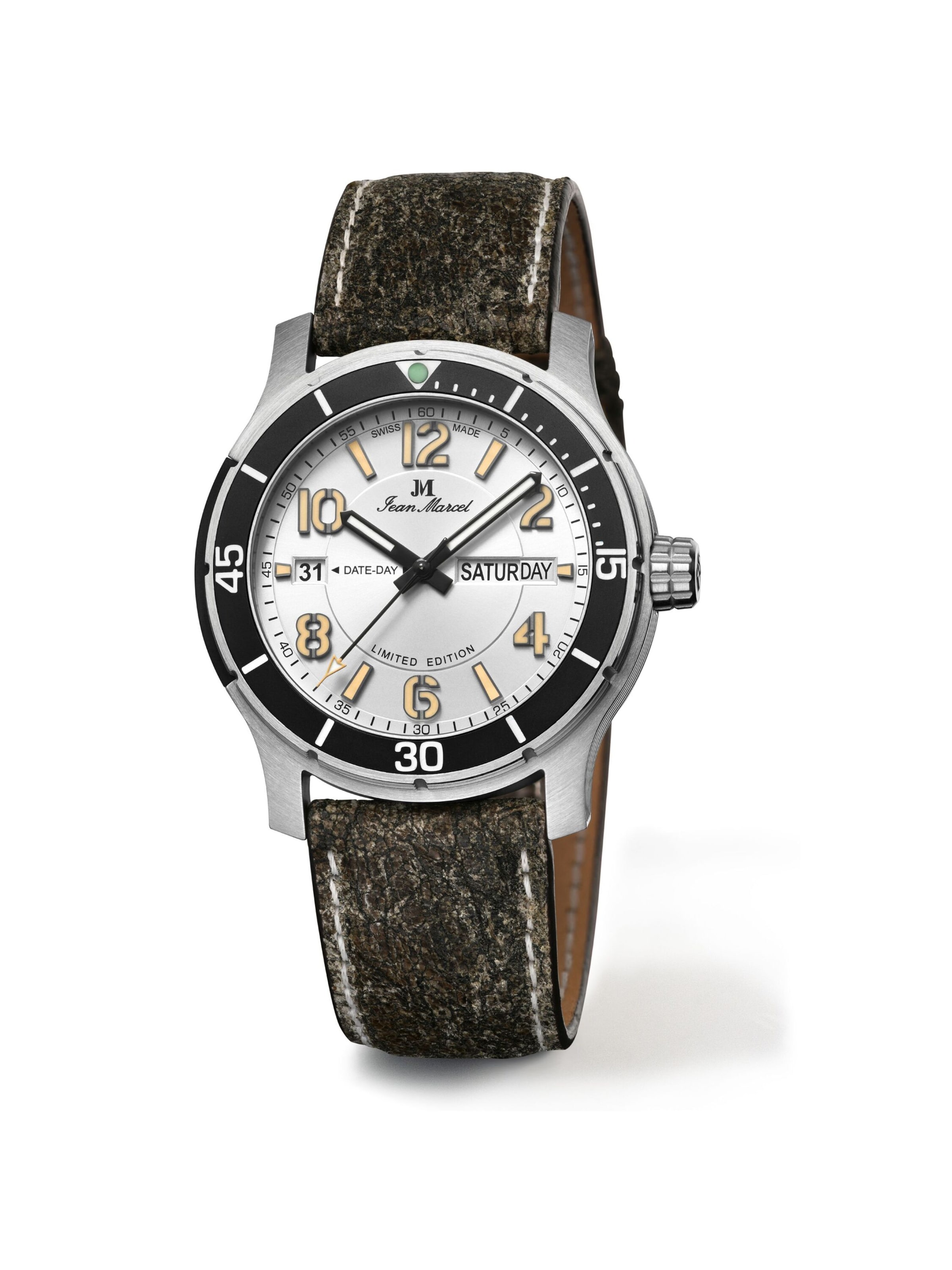 Jean Marcel Analoguhr in Silber: Vorderseite