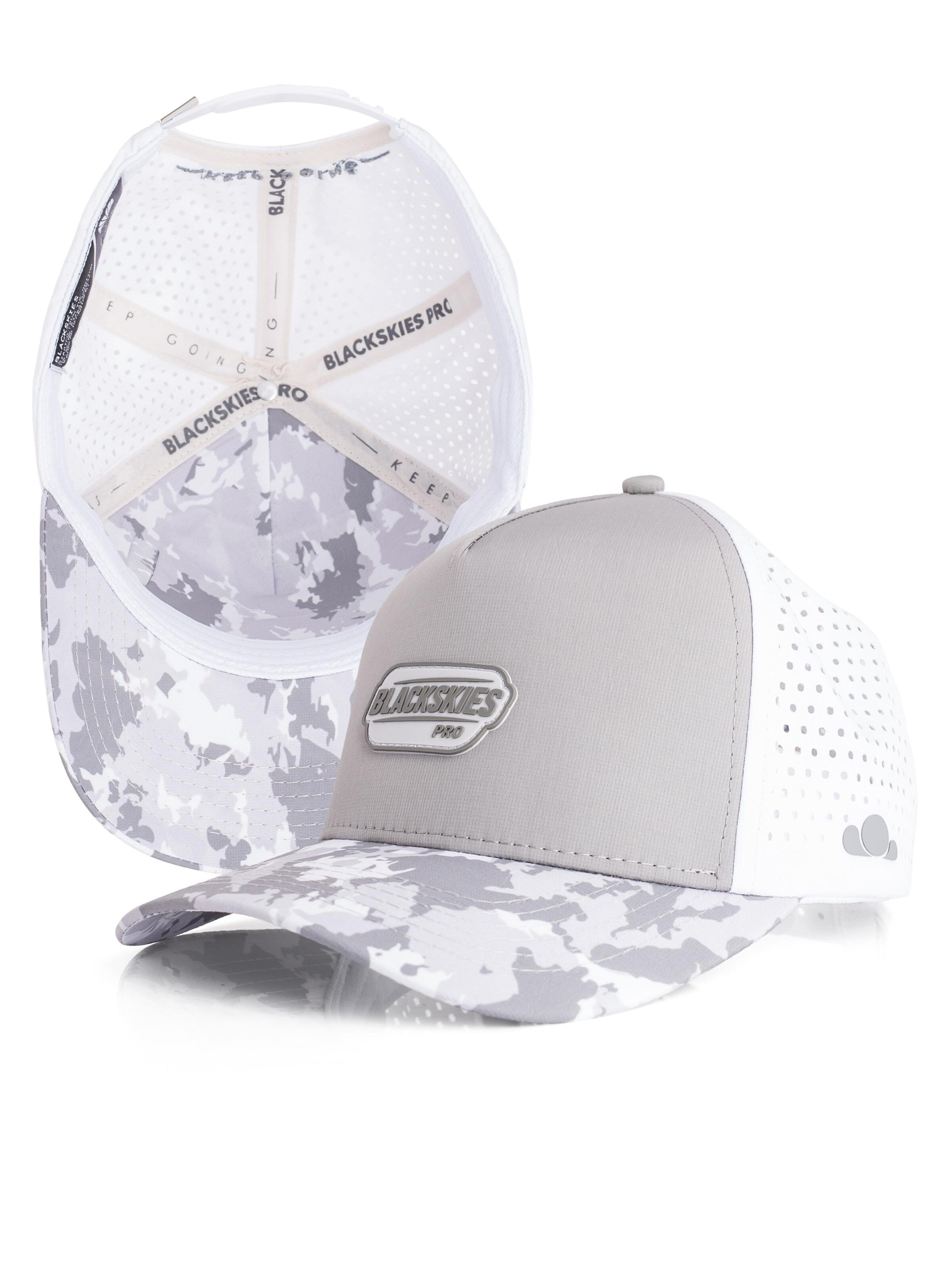 Blackskies Athletic Cap 'Pro Flow Sport Performance' in White: front