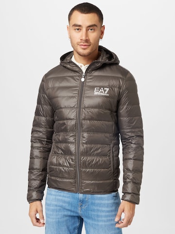 Veste mi-saison EA7 Emporio Armani en gris : devant