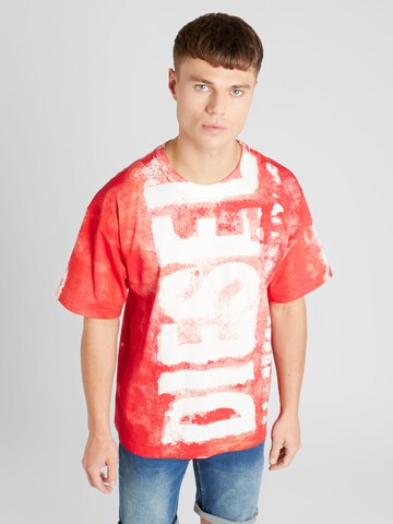 DIESEL - Camiseta en rojo: frente