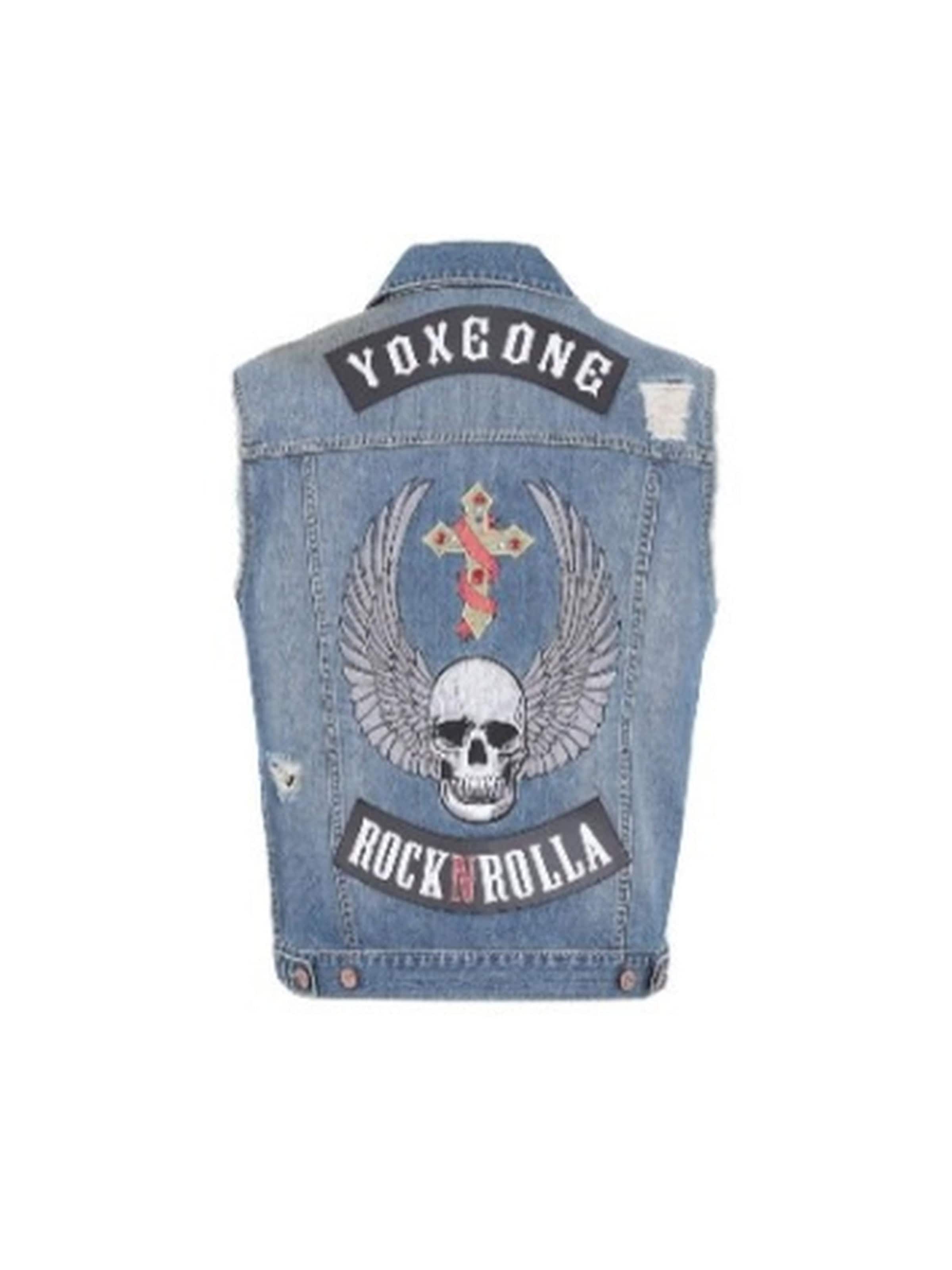 Yoxeone Vest 'HELL RIDERS' i blå