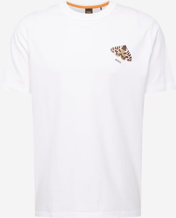 T-Shirt BOSS en blanc : devant