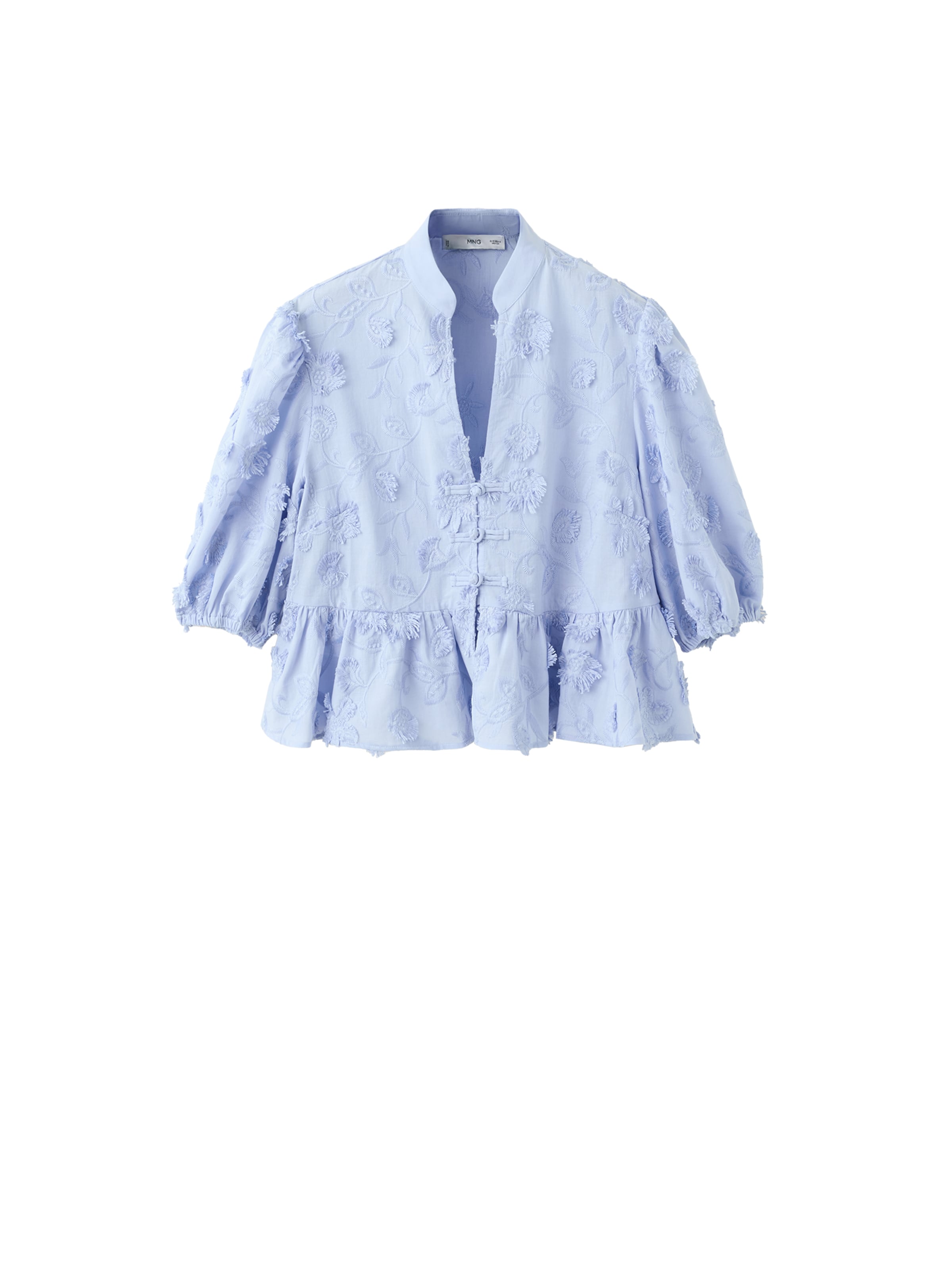 MANGO Blouse 'CAPUCHIN' in Blue: front