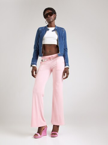 Juicy Couture Расклешенный Штаны 'LAYLA' в Ярко-розовый