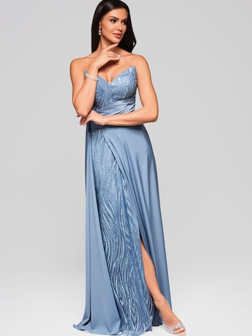 Ombre Abendkleid in Blau