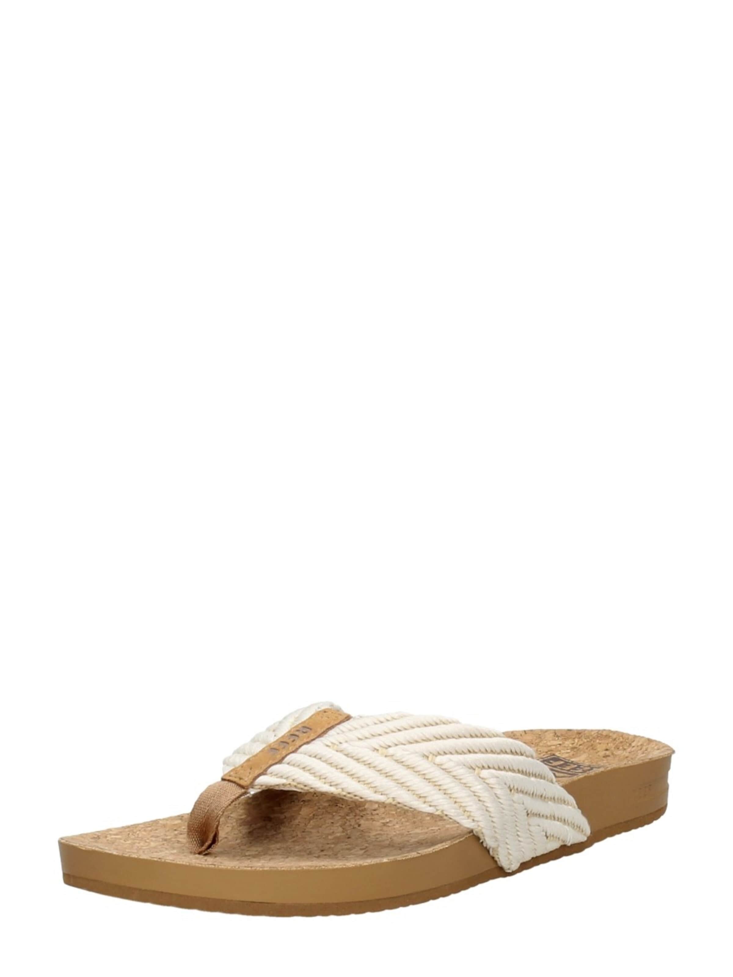 REEF Teenslipper 'Cushion Strand' in Wit: voorkant