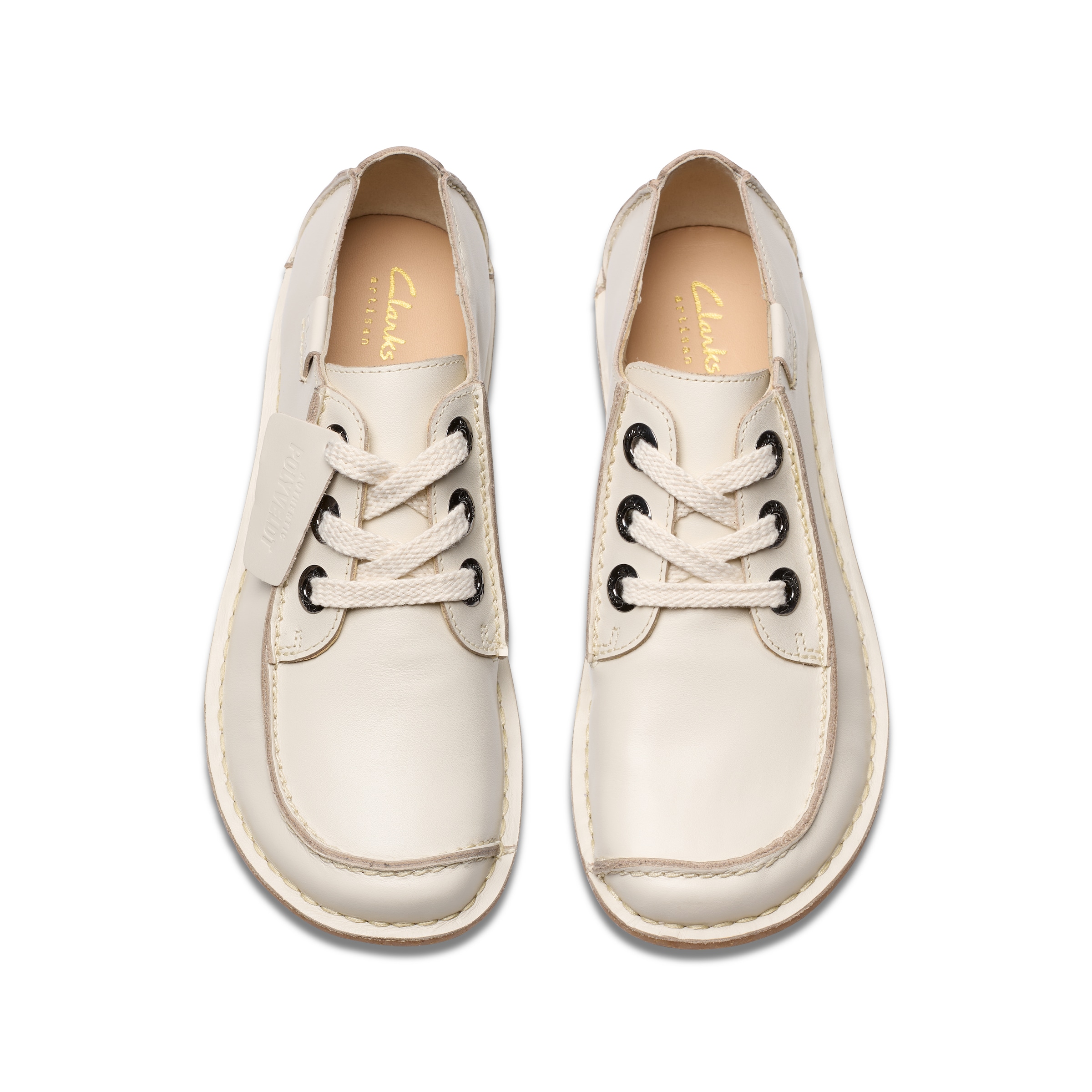 CLARKS - Sapatilha com atacadores 'Funny Dream' em branco