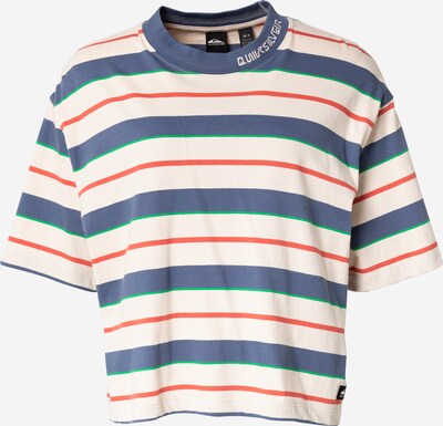 QUIKSILVER Тениска в опушено синьо / зелено / пастелно розово / оранжево-червено, Преглед на продукта