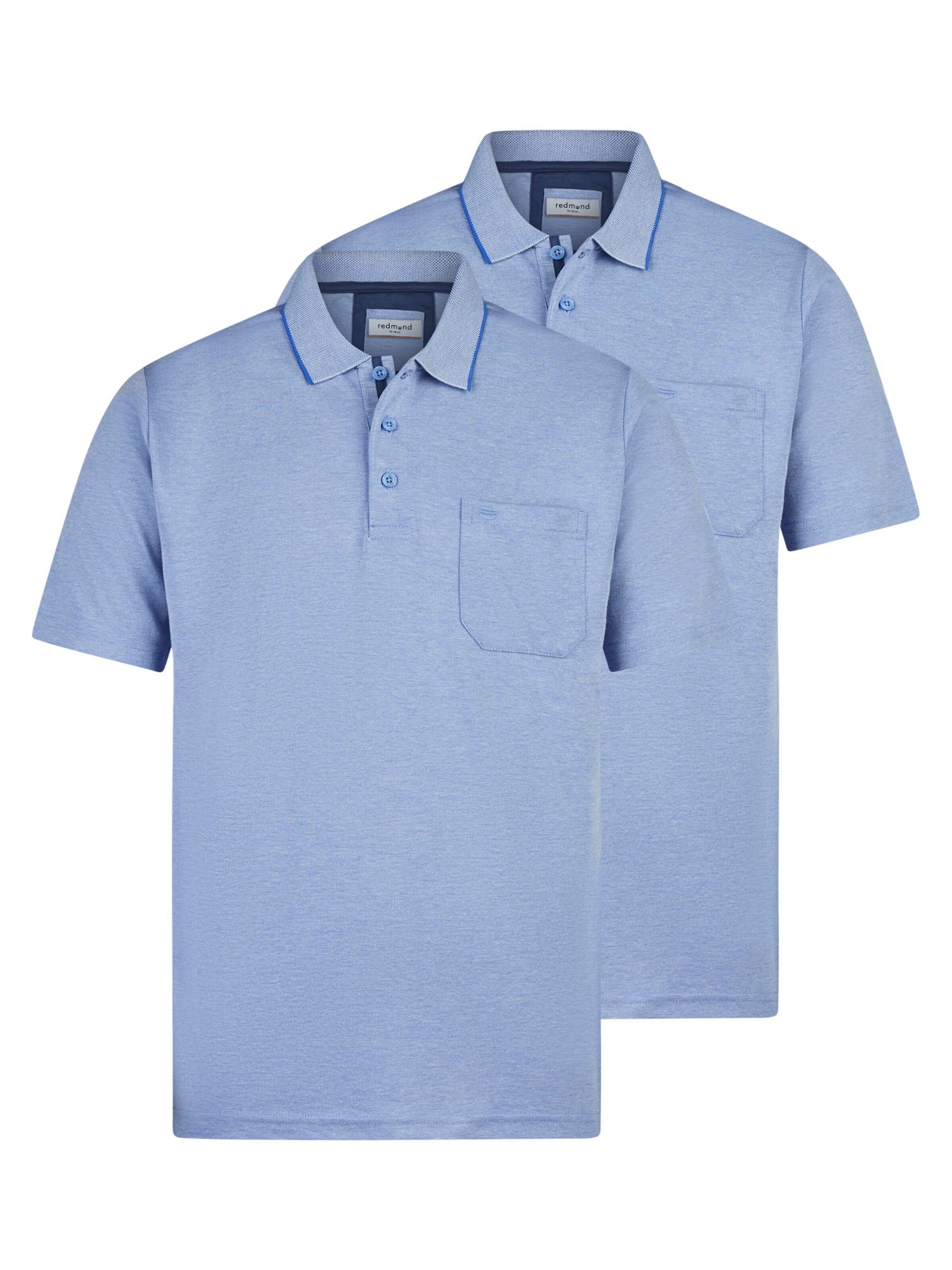 redmond Shirt 'Basic'‌‌‌ in Blau: Vorderseite