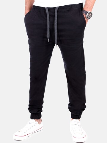 Reslad Chino Pants 'Chino Jogger' in Black: front
