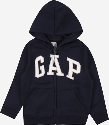 GAP Regular Fit Sweatjacke in Blau: predná strana