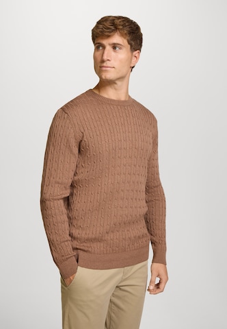 Kronstadt Trui 'Cable' in Bruin