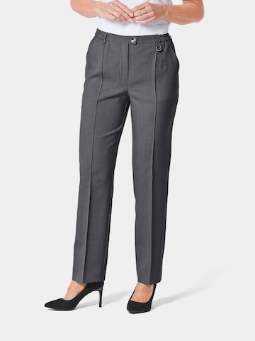 Goldner Regular Pants 'Carla' in Grey: front
