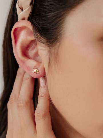 Hey Happiness - Pendientes 'Dino Joy' en oro