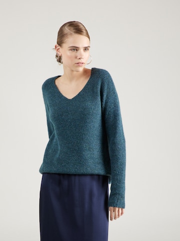 PIECES Пуловер 'Ellen' в синьо: отпред
