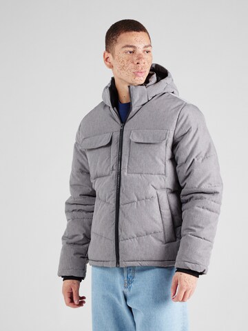 JACK & JONES Winter jacket 'JJBUILD' in Grey: front