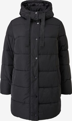 TRIANGLE Between-Seasons Coat in Black: front
