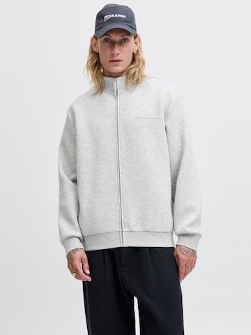 JACK & JONES Кофта на молнии 'JCOFusion' в Серый: спереди
