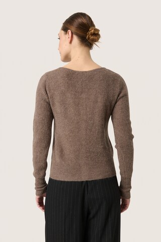 SOAKED IN LUXURY Cardigan 'Tuesday' i brun