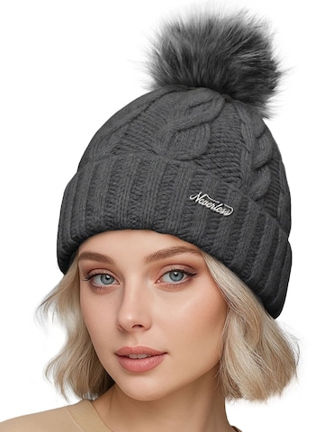 Neverless Beanie 'Caren' in Grey: front