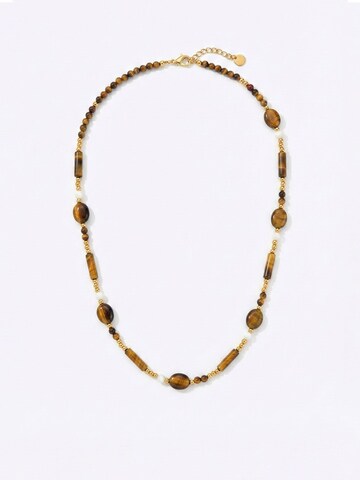 Nemomatheo Necklace 'Wild Spirit – Handgefertigte Steinkette' in Brown: front
