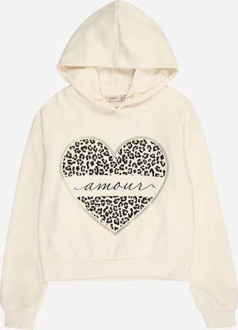 ONLY GIRLS Sweatshirt 'KOGCooper' in White: front