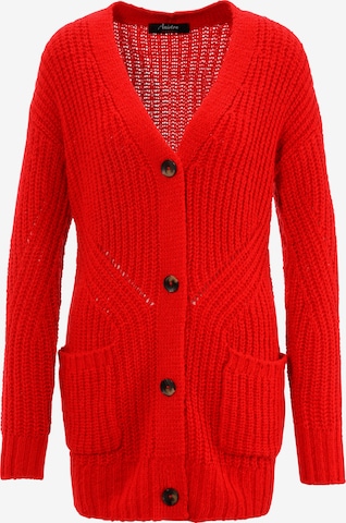 Aniston CASUAL Strickjacke in Rot: Vorderseite