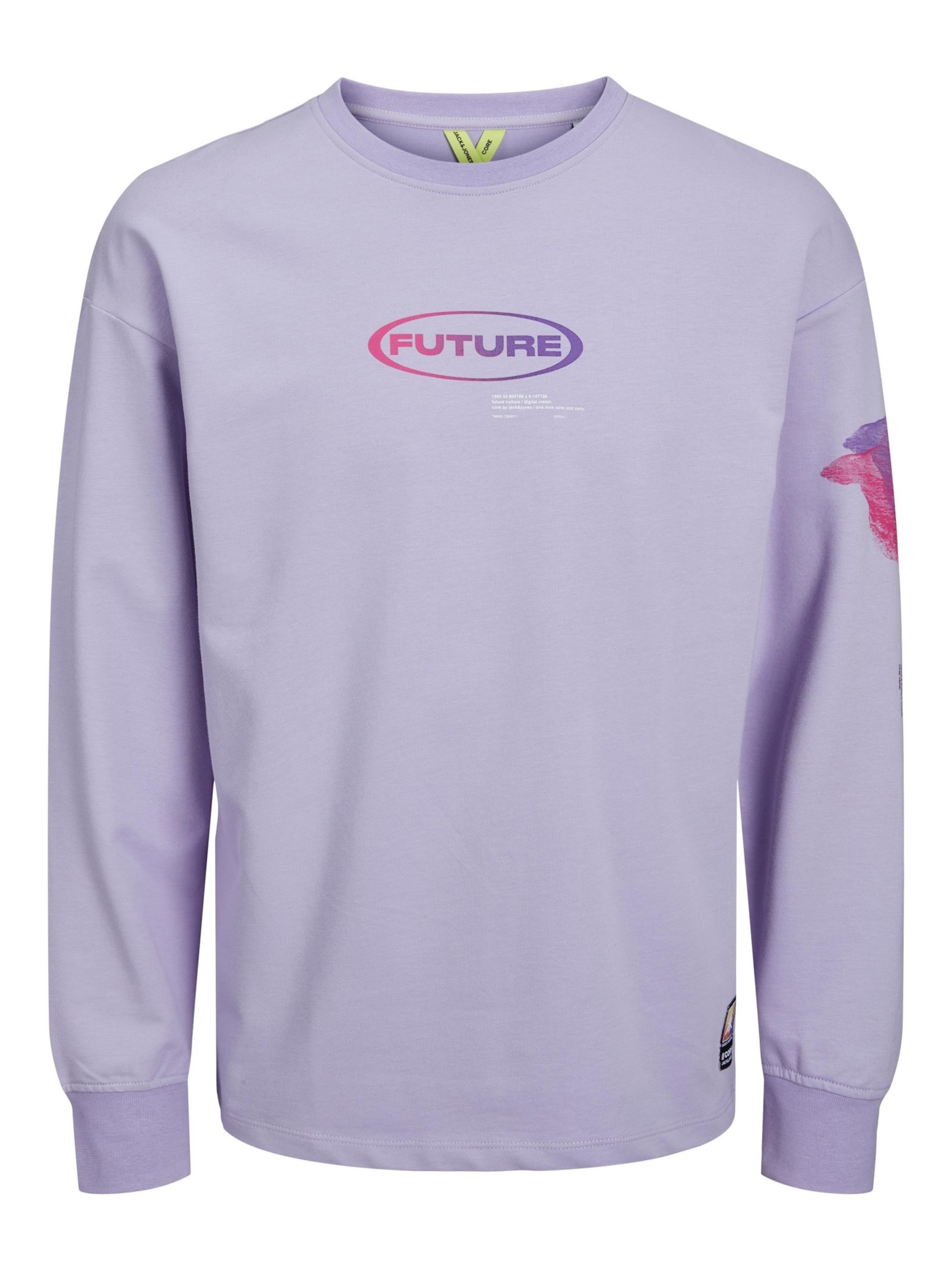 JACK & JONES Sweatshirt 'Digital' in Lila: voorkant