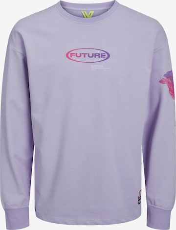 JACK & JONES Sweatshirt 'Digital' in Purple: front