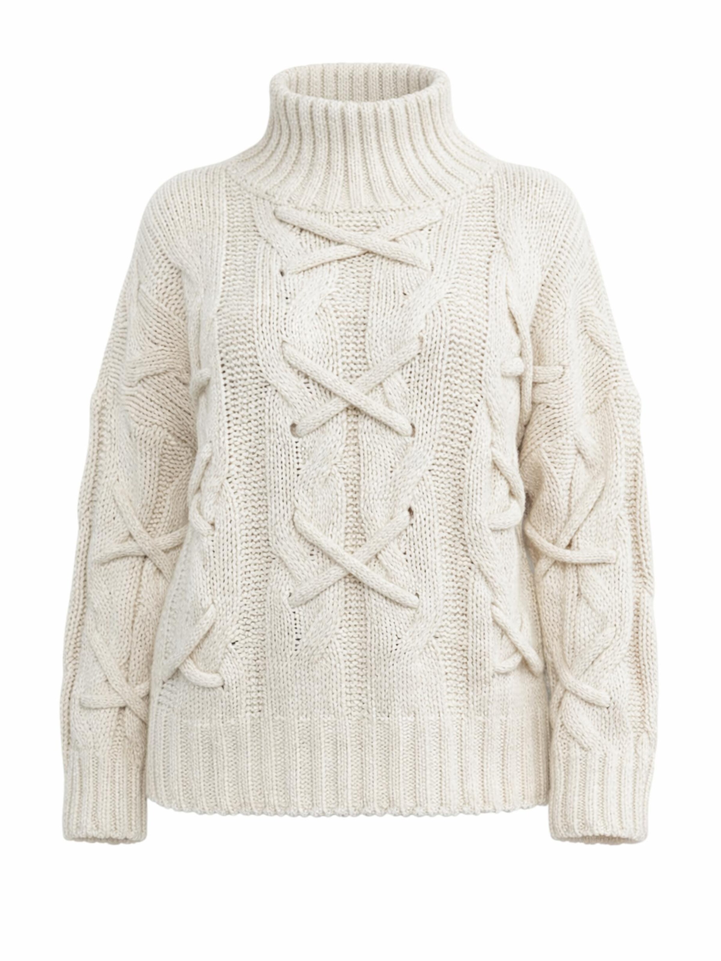 Worldclassca Knit Cardigan 'Strick Pullover mit Stehkragen' in Beige: front