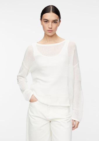 Pull-over COMMA en blanc : devant