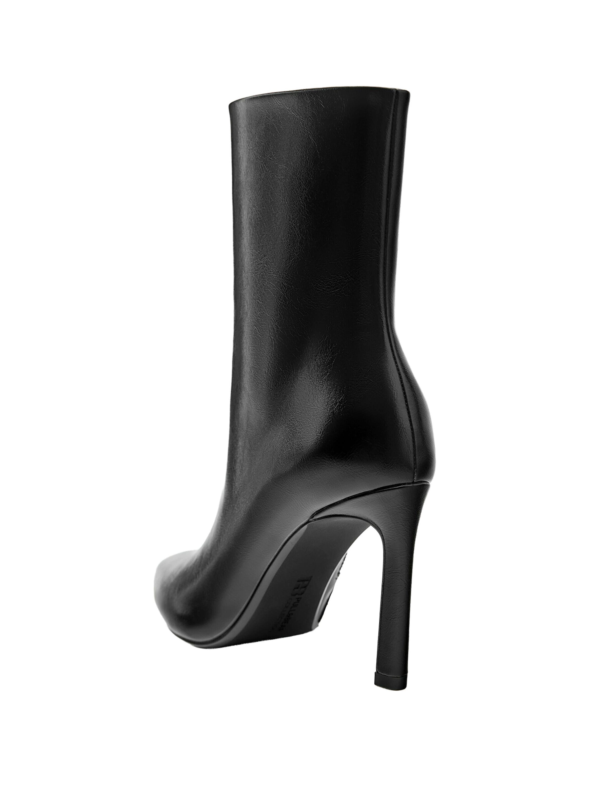 Pull&Bear Stiefelette in Schwarz