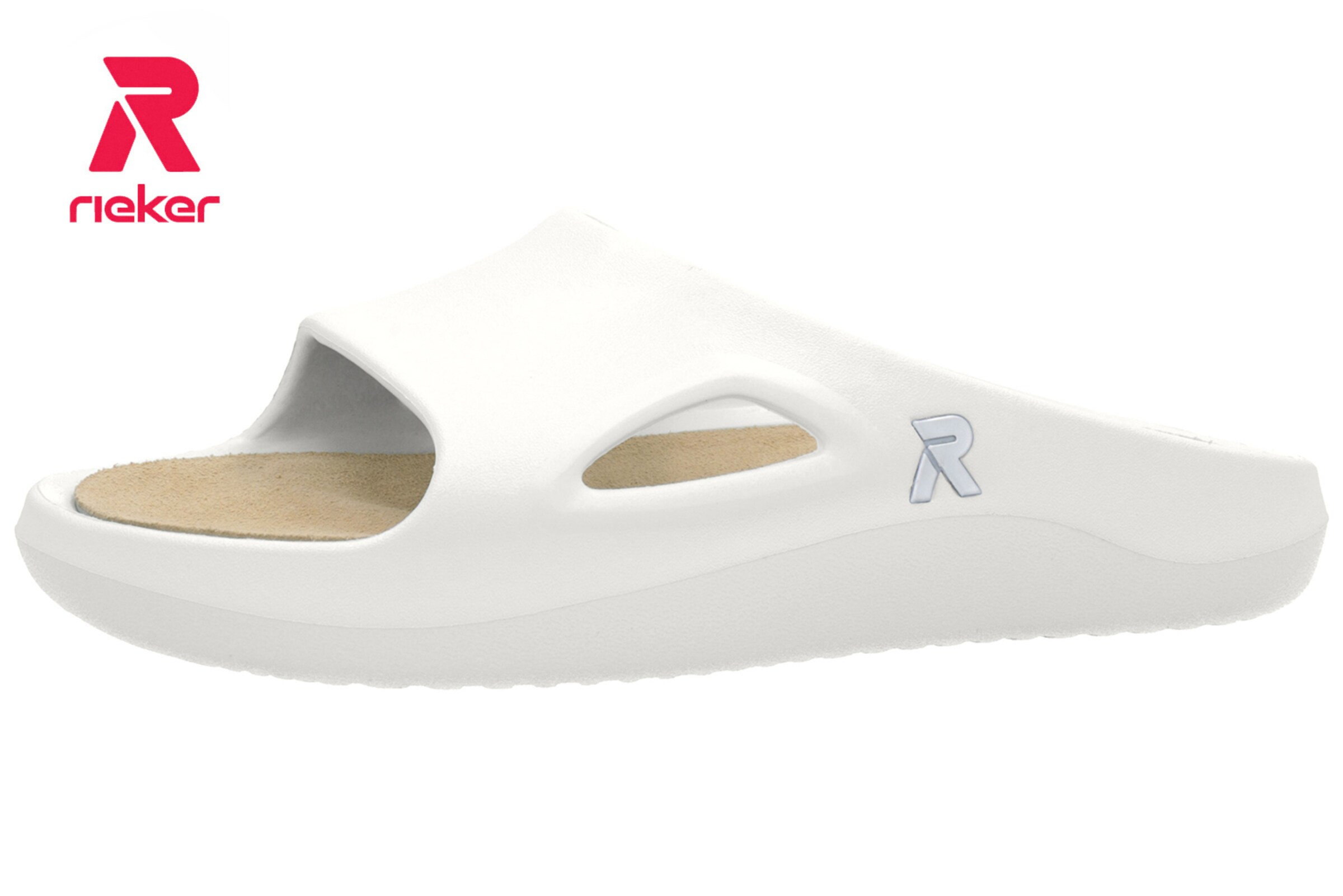 Mule Rieker Sport en blanc : devant