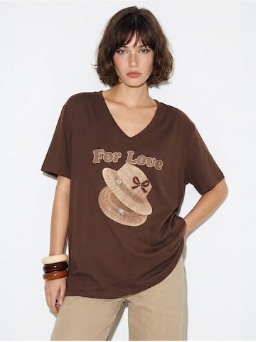 Maglietta 'T-Shirts' di Bianco Lucci in marrone
