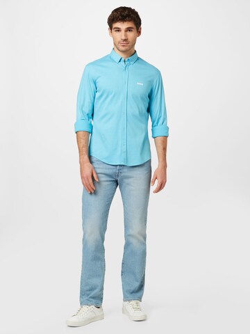 Slim fit Camicia 'BIADO' di BOSS in blu